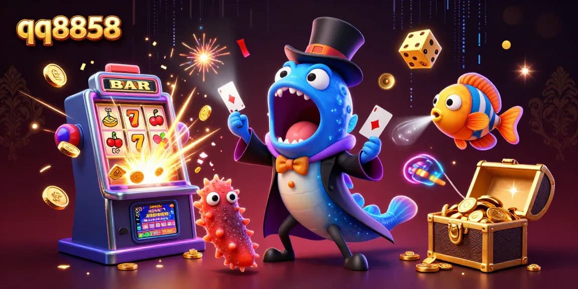 Experience thrilling gameplay at qq8858 with stunning jackpots exploding and vibrant casino elements.