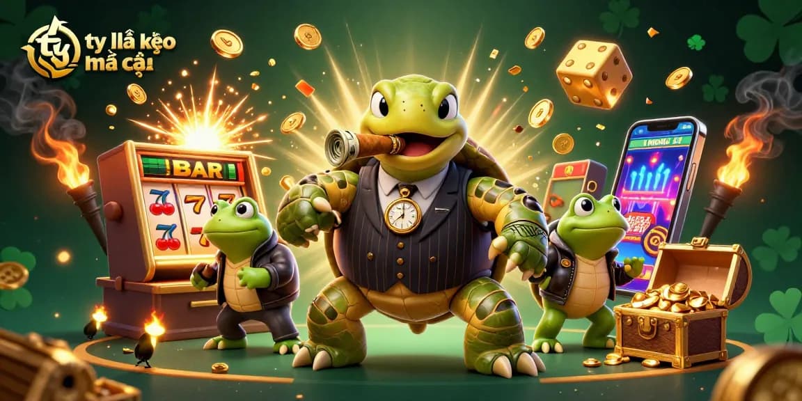 Check out the thrilling tỷ lệ kèo nhà cái scene with a snapping turtle mobster and bullfrog enforcers!