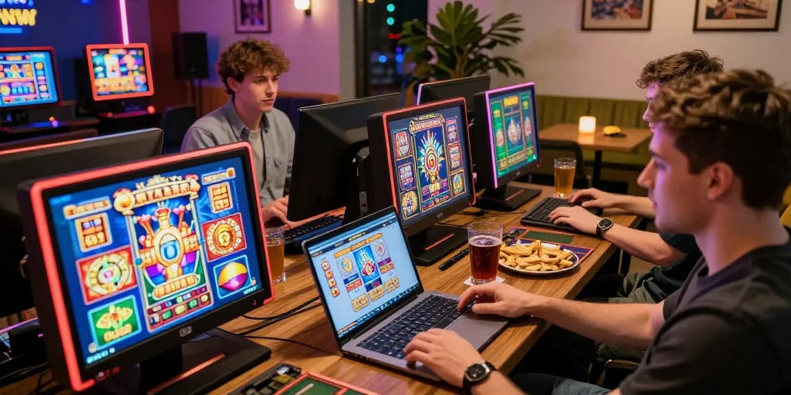 UK casinos not on GamStop scene with players enjoying vibrant online gaming options