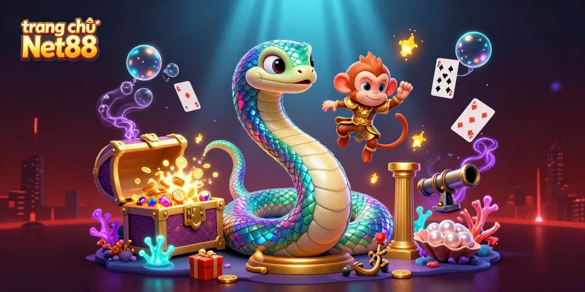 Experience the excitement at trang chủ Net88 with colorful gaming elements and lively characters.