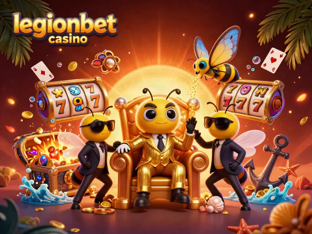 Play winning games at legionbet casino with detailed casino action surrounded by treasures and excitement.