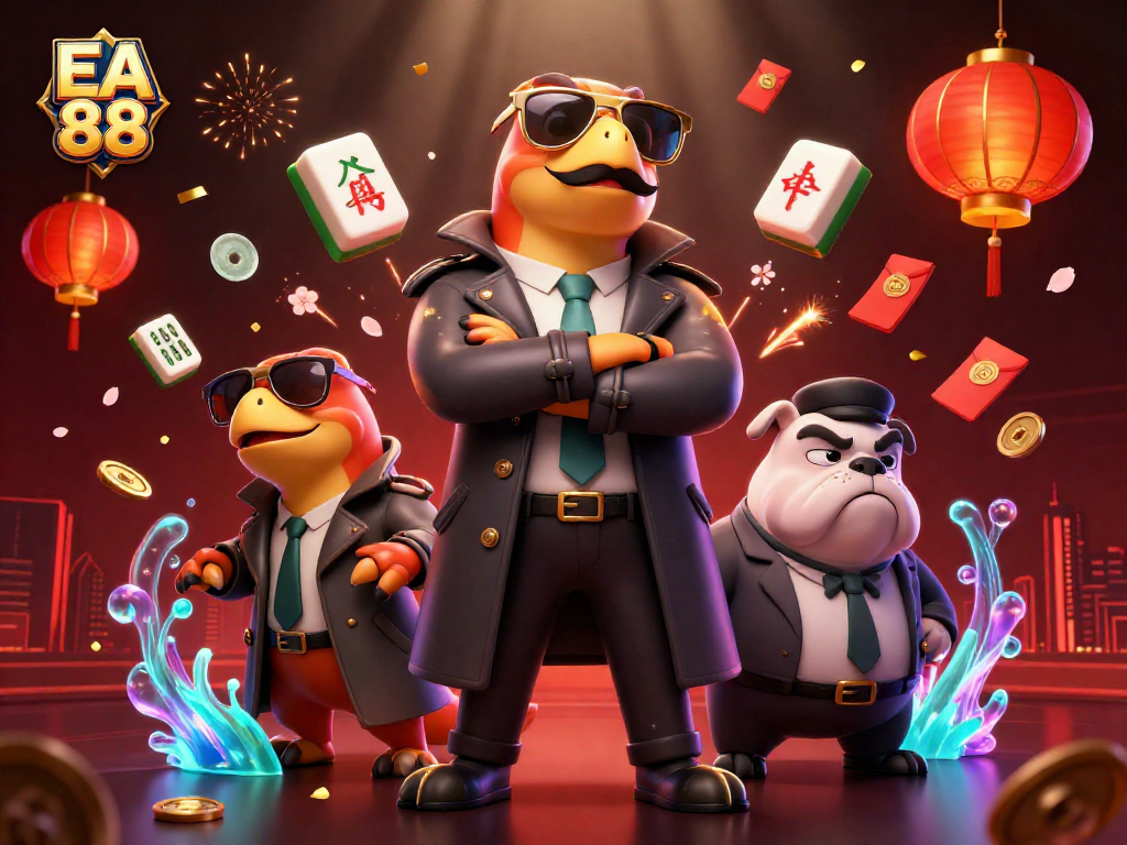 Engage with EA 88 at a vibrant casino environment featuring raptors sneaking in.