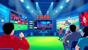 Explore Trang Chủ FB88 featuring a vibrant sports betting environment, displaying diverse sports icons and an interactive interface.