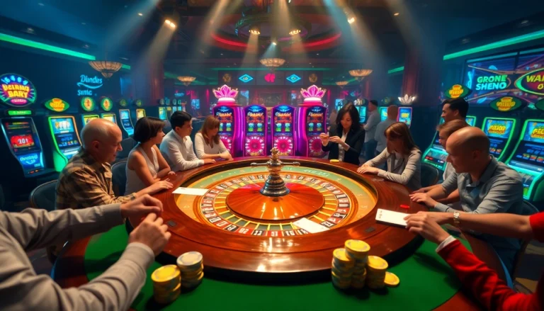 Experience the thrill of gambling on the Trang Chủ FB88, featuring vibrant casino tables and immersive gameplay.
