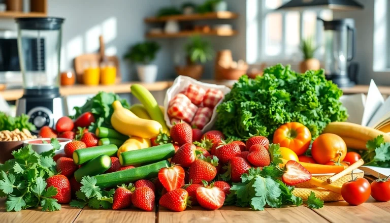 Discover healthy food choices with a colorful assortment of fresh fruits and vegetables.