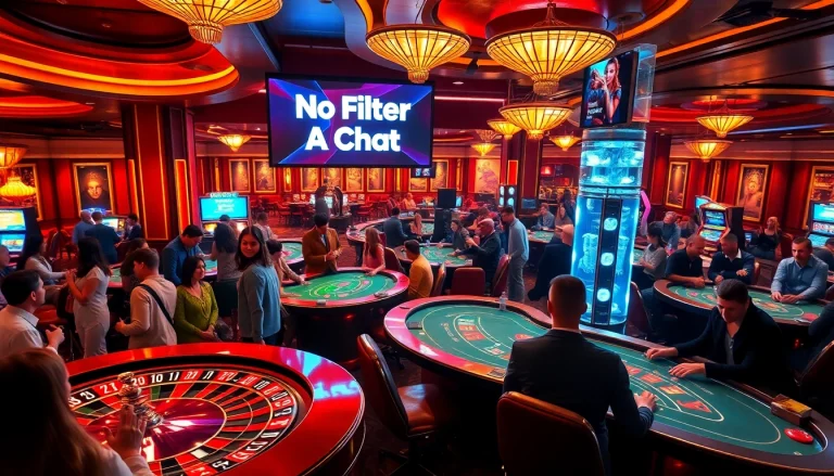 Experience the thrills of casino gaming with no filter AI chat, engaging players at poker tables and roulette wheels.