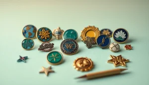 Showcasing colorful and unique custom pins designed for groups and events.