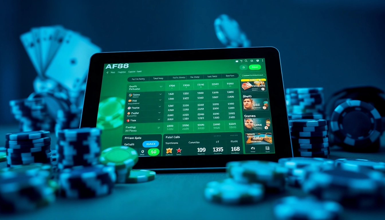 Experience the engaging features of af88 com, showcasing a modern online betting platform with user-friendly interface and gaming elements.
