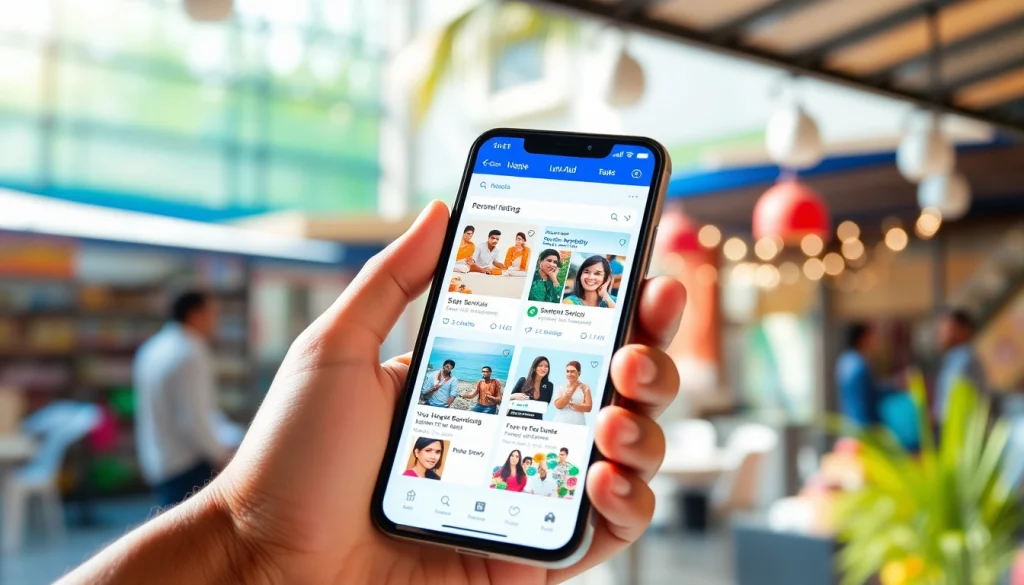 Lanka Add digital marketplace showcasing diverse ads on a smartphone, emphasizing engagement and interaction.