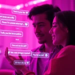 Engaging ai sex chat interface showcasing virtual romantic conversation with a modern aesthetic.