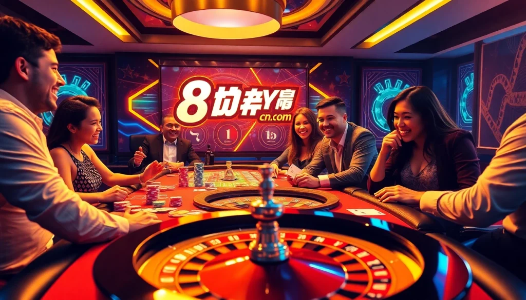 Experience seamless online gaming at 8day.cn.com, featuring a vibrant casino scene with engaging players.