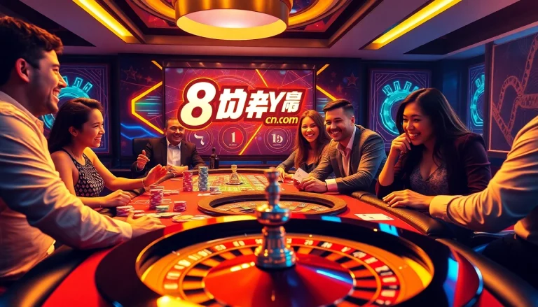 Experience seamless online gaming at 8day.cn.com, featuring a vibrant casino scene with engaging players.