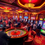 Experience thrilling gaming action at https://fly88.deal/ with vibrant casino tables and excited bettors.