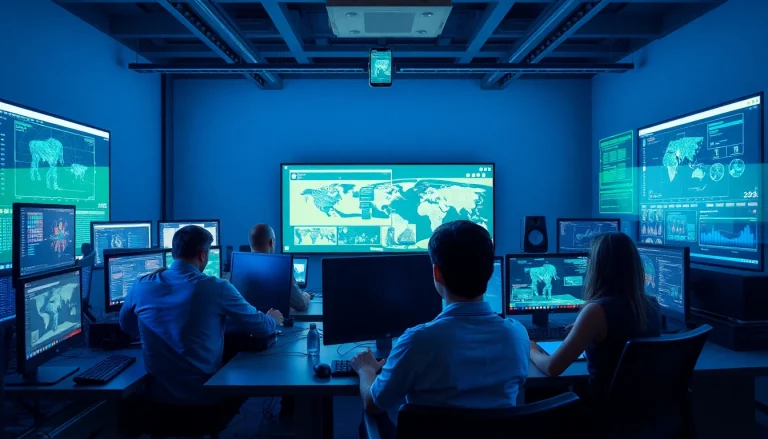 Dynamic game AI development team collaborating on innovative technologies.