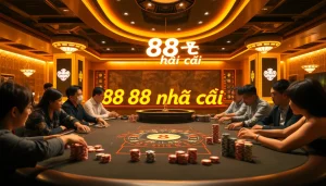 Experience the thrill of 88i nhà cái at an exciting casino table with vibrant poker action.