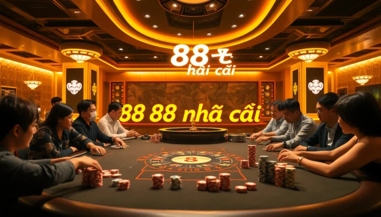 Experience the thrill of 88i nhà cái at an exciting casino table with vibrant poker action.