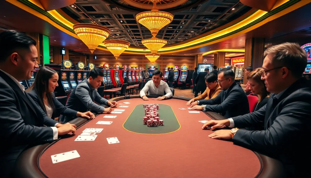 Engaging poker game scene highlighting excitement and professionalism at 88i casino.