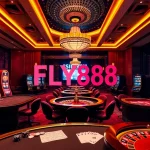 Engage in thrilling online gambling with FLY88 Đăng nhập on a luxurious casino interface filled with vibrant games.