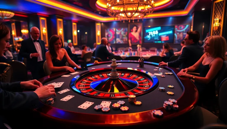 Experience the thrill of gambling at https://ww88.review/ with players at a luxurious casino table.