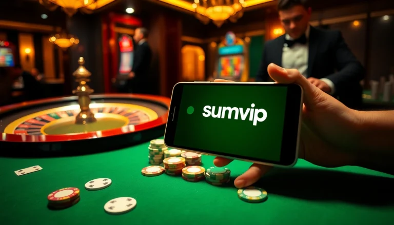 Experience the excitement of winning with the sumvip app on a luxurious casino table.