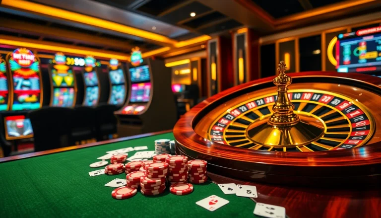 Experience the thrill of online gambling with 89bet at a luxurious casino-style table filled with poker chips and cards.
