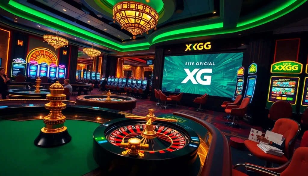 Experience the thrill of gaming on the Site Oficial XXGG with a luxurious casino environment.